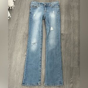 Aeropostale Chelsea Bootcut 00R Jeans Button Back Pockets